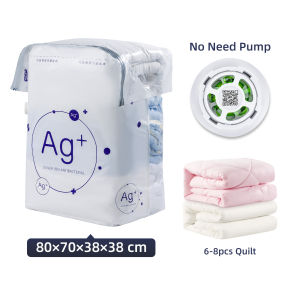TAILI Upgrade Purple Antibacterial Vacuum compression Bags No Need Pump Large Sealer Plastic Storage Bags for Storage Clothes blankets Compression Bag Covers Moving Travel storage bag Waterproof & Moisture-Proof