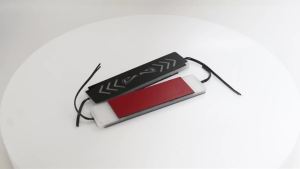 KEVANLY | 1PCS 12V Universal Motorcycle LED Tail Brake Light Demon Eye Strobe Warning Light Self-Adhesive Design Auto Side Marker Lamp