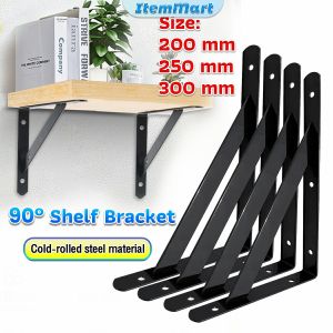 ItemMart Heavy Duty Shelf Bracket Wall Mount 90° Brackets for Floating Shelf