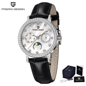 Pagani Design | PAGANI DESIGN Womens Quartz Watches Japan Movt Sapphire Crystal Leather Strap Top Luxury Ladies Fashion Exquisite Clock
