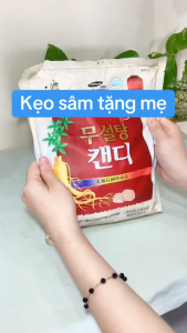 Combo 5 bịch Kẹo Hồng Sâm Không Đường S SamjinHealth S Gói 500g