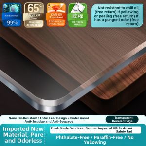 Transparent Wash-free Waterproof and Oil-proof Heat-resistant Table Mat