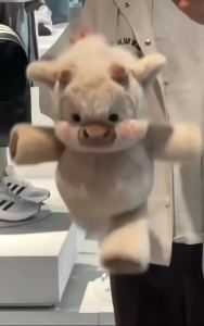 Potdemiel | *Adorable Highland Cattle Plush Toy 40cm - Huggable Running Cow Stuffed Animal Made with Premium Soft Fabric Soothing Companion