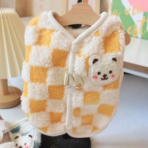 Thickened Autumn Winter Dog Vest Leash Clothes Teddy Pomeranian Miniature Schnauzer Cat Small Dog Jacket Casual Style Pet Supplies