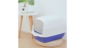 ห้องน้ำแมว กระบะทรายแมว กระบะทรายแมวขนาดใหญ่ พลั่วทรายแมว + ถุงดับกลิ่น มี 3 สีให้เลือก