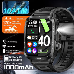 LED Lighting Smartwatch Men GPS Tracking 5ATM Waterproof BT Call Message Push Heart Rate Monitoring 100+Sport Smart Watch Women