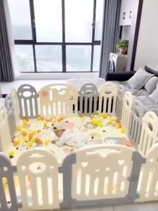 BLINGOO Big Baby Folding Playpen with ocean balls and mat big play fence indoor outdoor kid play fence