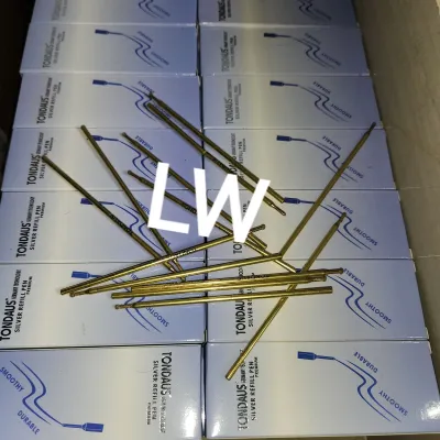 silver pen pen silver tondaus pola kulit leather 50pcs