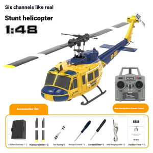 RC ERA UH-1 Huey Electric Remote Control Helicopter 1:48 Scale 6 Channel Flybarless C032 Positioning 3D Stunt Hobby Model Toy