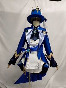 Game Impact Furina Focalors Cosplay Costume Anime Full Set Hat Fontaine Focalors Halloween Costumes for Women