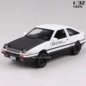 1:32 AE86 LP770 Divo Sports Car Model Toy Music Light Pull Back Doors Opened Miniature Vehicles Toys Models Gifts for Kids Boys