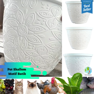 Pot Tanaman Shallom motif batik
