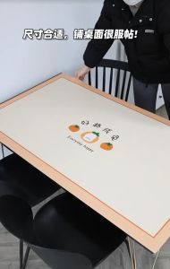 Taplak Meja Ruang Tamu Kulit Aesthetic Motif & Alas Meja Makan Anti Minyak Anti Air