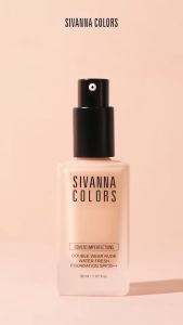 SIVANNA COLORS DOUBLE WEAR NUDE WATER FRESH FOUNDATION SPF50++HF1014  รองพื้นเนื้อลิควิด ปกปิดเรียบเนียน กันน้ำ