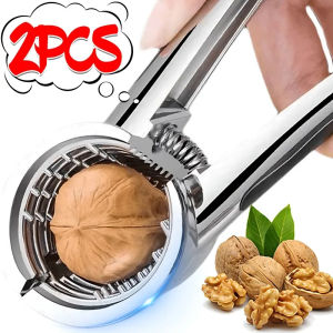 Dizoey Portable Nut Cracker Silver Metal Walnut Clip Nut Cracker Opener Walnut Plier Nut Shelling Tools Kitchen Gadgets Accessories