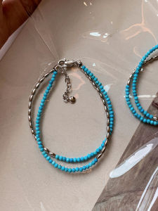 CAFFTI | Elegant Holiday Style Turquoise Beaded Bracelet