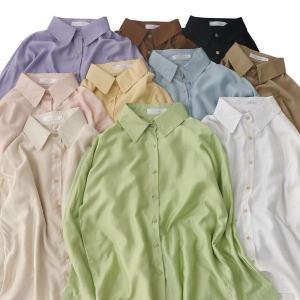 Summer 2023 Women's Loose Fit Long Sleeve Sun Protection Shirt Outerwear Lightweight Versatile Style Pure Color Korean Commute