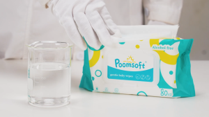 POOMSOFT 5 Packs Baby Wipes Wet 80 Pcs/Pack Alcohol-Free Unscented Baby Wipes Wet Tissue Wipes Baby