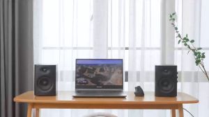 SWAN D1100 Wireless Active Speaker Bluetooth 5.0 Digital Computer TV Desktop Bookshelf Audio DVD/PC fiber Optic Coaxial