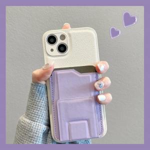 CrashStar With Foldable Card Holder Stand Fashion Leather Shockproof Phone Case For iPhone 16 15 14 Pro Max Plus 13 12 11 Pro Max XR X XS Max 7 + 8 Plus Multifunctional Solid Color Soft Silicone Phone Cover Casing Shell With Card Slot Hot Sale