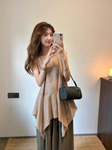 DUOFEIYAN | Unique Stylish Sleeveless Asymmetric Blouse