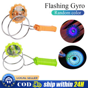 【Local delivery】 Colorful Luminous Gyro toy Magnetic Spinning toys for kids boy Rotating Gyroscope LED Light Wheel Magic Ball Kids Gift
