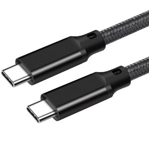 Durable Braided Nylon USB-C Data Charging Cable for Insta360 Selfie Stick Remote Control Short 0.2m 20cm Data Transfer Line