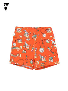 HARDSHIP Magic Rabbit Womens Fitness Shorts Elastic Waist Training Shorts Orange Color Spring Summer High Waist Yoga Pants