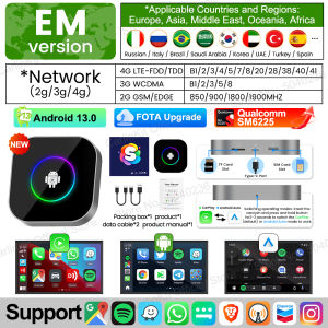 CarlinKit Android 13 Car TV Box Qualcomm SM6225 8-Core Wireless Android Auto & CarPlay Ai Box For IPTV SD Expandable up to 512GB