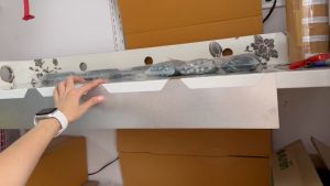 ชิ้นแผ่นปิดเชิงชาย ยาว 76cm แบบปล่อยชาย 10ซม ลอนมาตรฐาน 760 ขาว/ดำ/อลูซิงค์