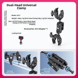 Ulanzi | Dual Head 360 Degrees Flexible Strong Clamp for Camera