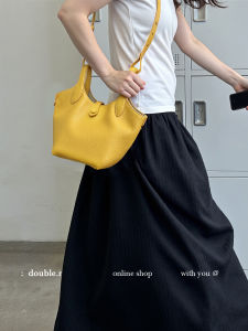 Double R Durable Mini Bucket Bag Womens Crossbody Handbag ly Awakening Dopaamine Lychee Pattern Wicker Basket Design