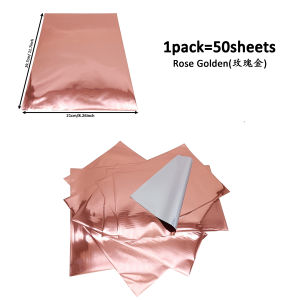 50Sheets 22x29cm Colors Hot Foil Paper Toner Reactive Foil by Laser Printer and Laminator for Scrapbooking Craft