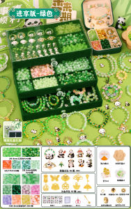 Handmade DIY Crystal Beading Toy Gift for Girls Bracelet Making Birthday Present Girls Handcraft Material Kit JYBD QL0142