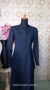 BAJU BLAZER SERAGAM DINAS PEMDA PNS GURU PDH WARNA NAVY/ BIRU DONGKER KODE 211