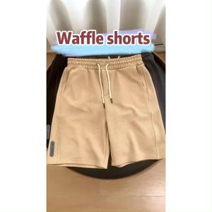 Mens shorts haute couture waffle shorts summer Japanese trendy Wei pants loose fitting sports capris