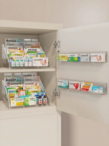 Home Staircase Pill Medicine Storage Rack Transparent