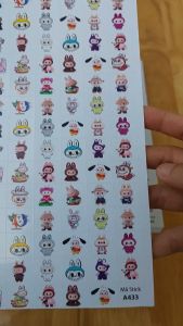 Sticker khen thưởng học sinh hình Labubu tờ A4 - SP33