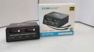 Trạm Sạc Đa Năng Dualstretch 6 Trong 1 210W Với Cáp Thu Gọn Sạc Nhanh Cho Nhiều Thiết Bị Cổng USB Type-C