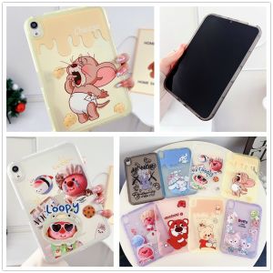 Đối với samsuang Galaxy Tab A7 S6 Lite A8 A9 A9 + S7 S8 S9 S7 + S8 + S7 FE Plus 5G 8.0 "8.7" 10.4 "10.5" 11.0 "12.4" trẻ em phim hoạt hình dễ thương gấu Pooh stellalou mô hình trong suốt thời trang chống sốc trường hợp bìa