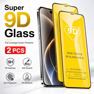 1-2Pcs 9D Screen Proetctors For iPhone 17 18 Pro Max Air 16 15 14 Plus 16e 13 12 11 Mini XR XS Max 7 8 Plus Tempered Glass Film
