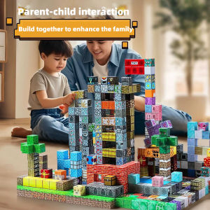 Magnetic building blocks toy building blocks full set of childrens DIY assembly toy building blocks table building games June 1