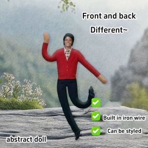 Bandai | Pop King Michael Jackson Stuffed Doll Flexibly Movable Joints Handwoven Plush Abstract Collectible Party Room Decor for Fan Gift