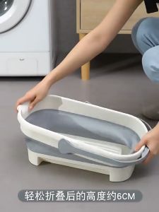 Collapsible Water Bucket with Wheels Multipurpose Water Pail for Mop Cleaning Car Wash Camping Outdoor Use