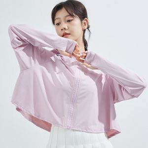 MiiOW | Womens Short Thin Ice Silk UV Protection Clothes Summer New Arrival MiiOW Cat Person Loose Fit Long Sleeve Hooded Jacket