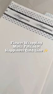 Better Home Wrapping Paper Motif Polkadot Flower Wrapping Polkadot Gold Line Happiness EMYAL