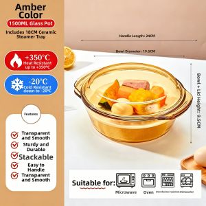 BANSU | Microwave Heating Combination Glass Bowl Set