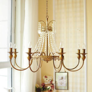 [ฝันกลับตงตัน] โคมระย้าสีทองแนววินเทจสไตล์นอร์ดิกแนววินเทจสไตล์อเมริกันแนวย้อนยุคสไตล์จีนโบราณ