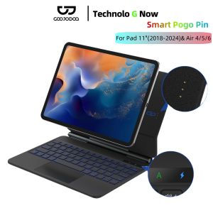 Smart Pogo Pin Keyboard case for iPad Air 11 2025 M3 for iPad Air 6 11 2024 Pro 11 2018-2022 Air 4 Air 5 Backlight Multi-Touch