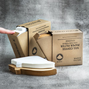 MONLEYTA | Original Wood Pulp Coffee Filter Paper Cake Type Drip Filter Bag Unbleached Coffee Powder Filter Net 100 Sheets Manliata Brand